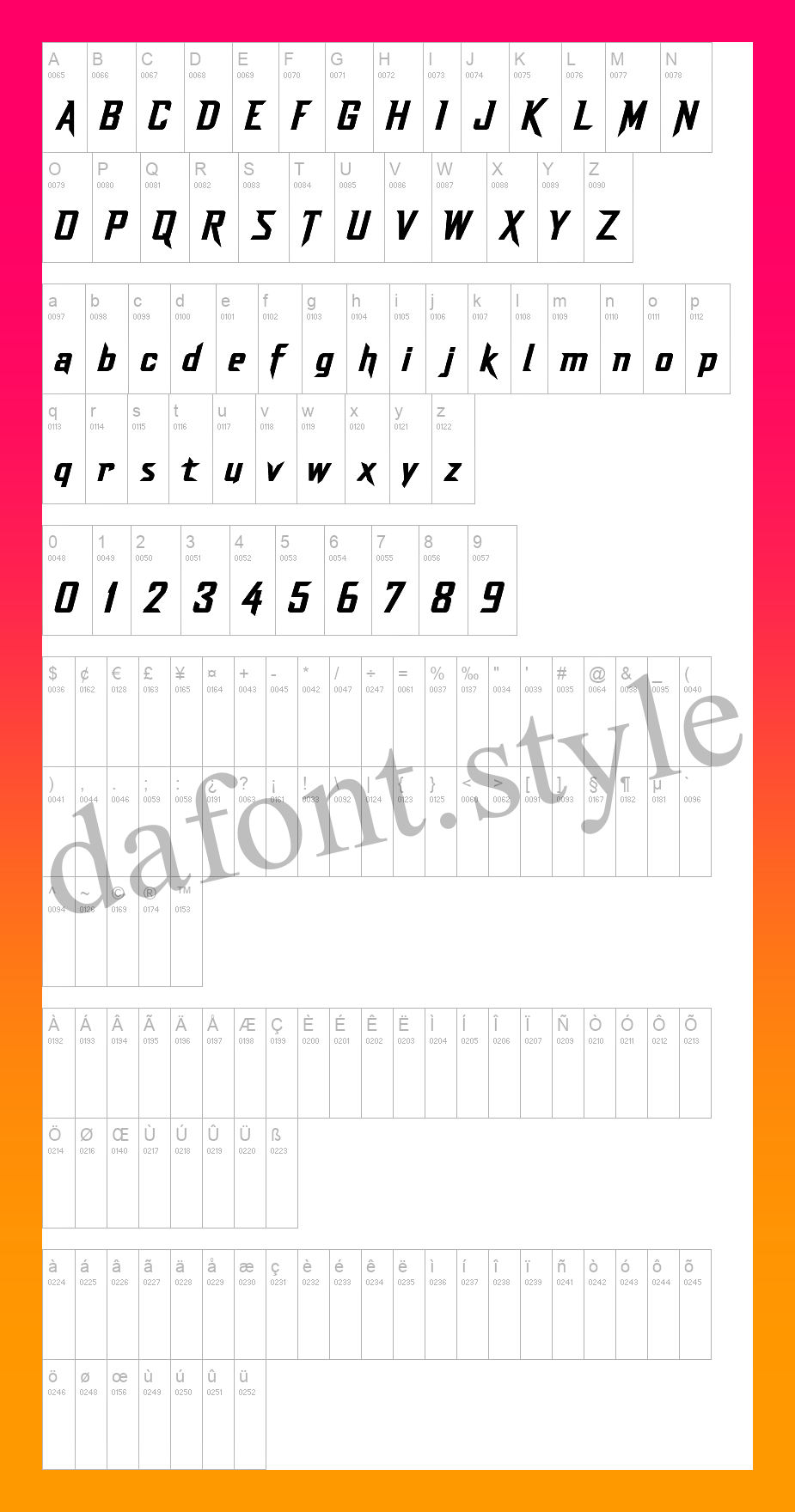 Dash Font letter style preview