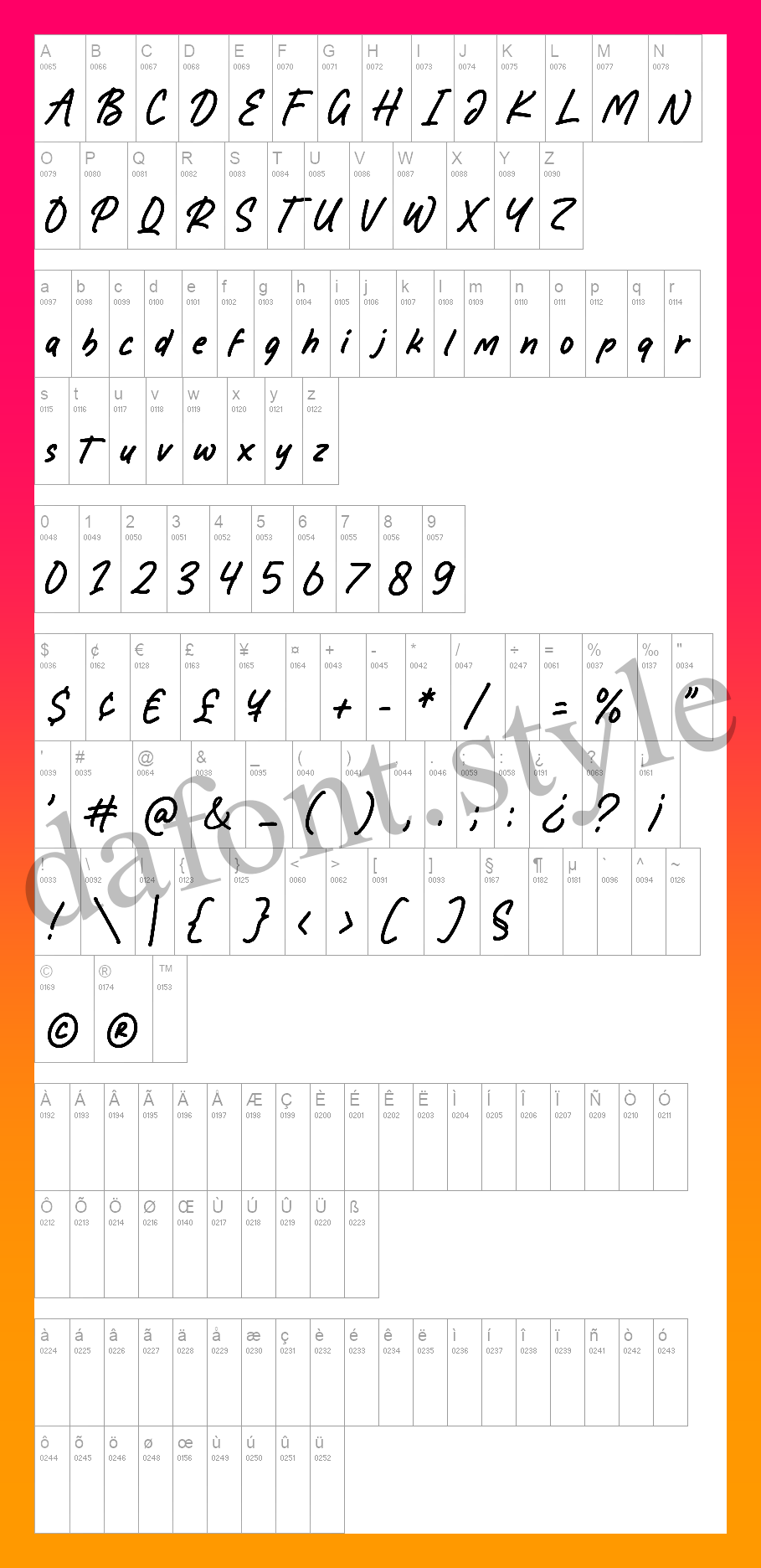 Grand Memories Font letter style preview