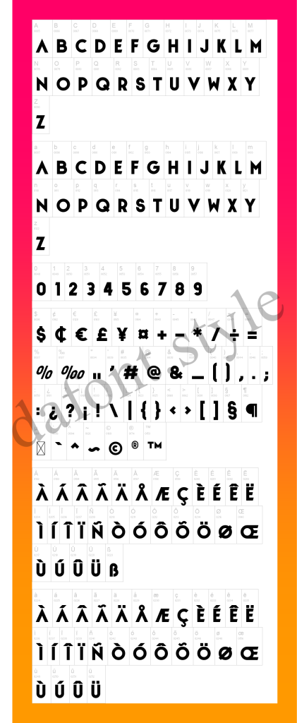 Hypero Font letter style preview