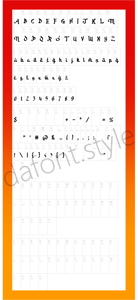 Kahlil Font letter style preview