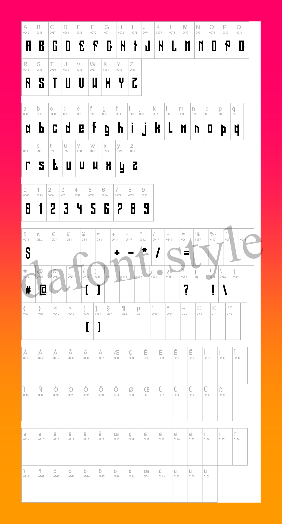 Long Shot Font letter style preview