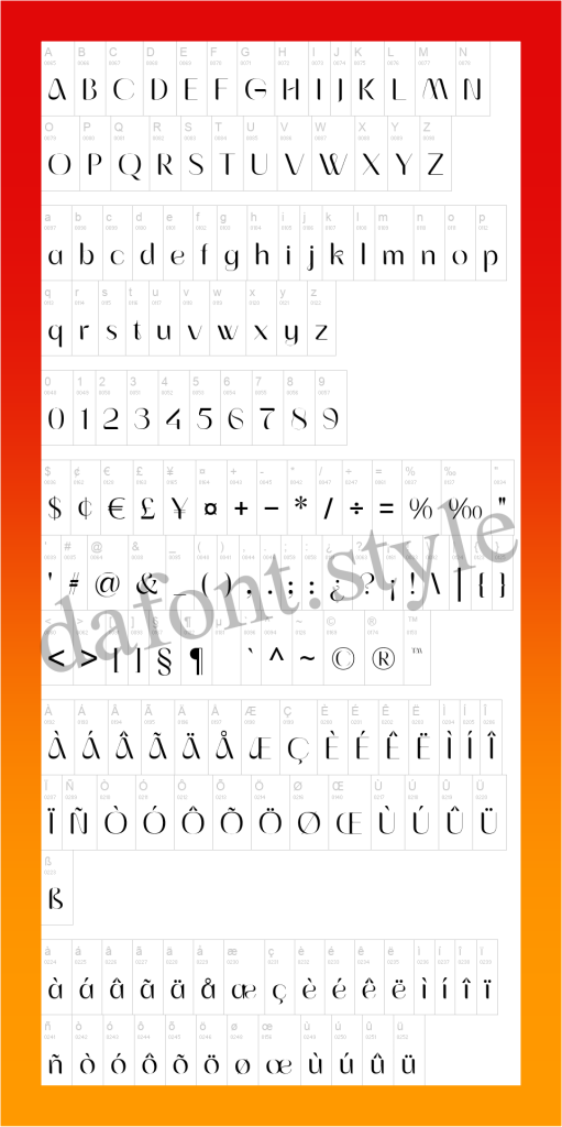 Lovan Font letter style preview