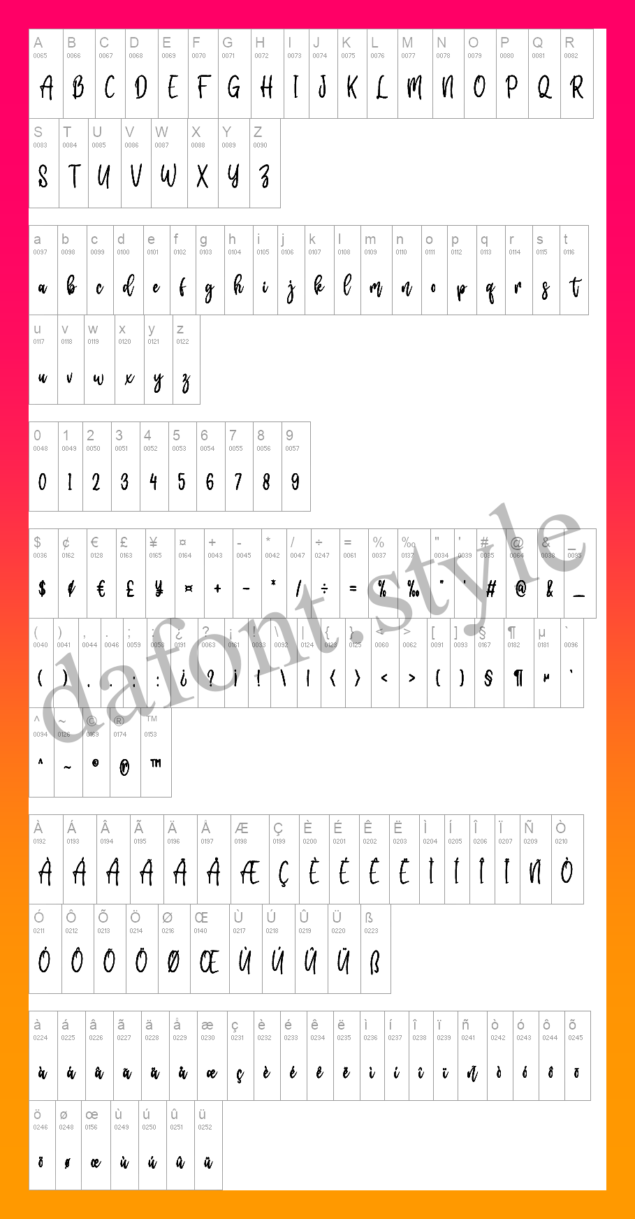 Masterbaker Font letter style preview