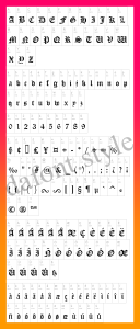 Old London Font letter style preview