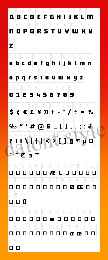 Robofan Font letter style preview