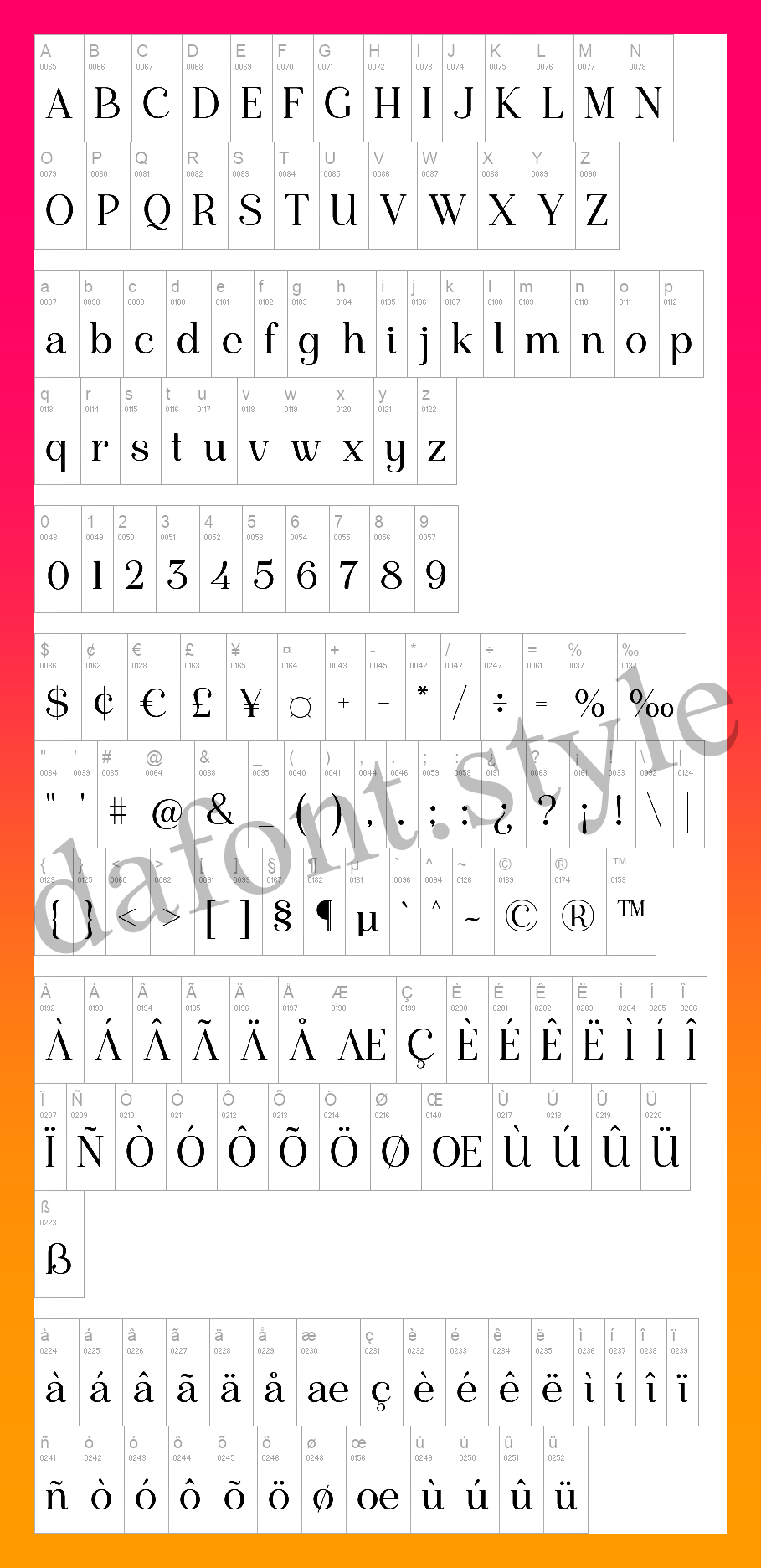 Sarlotte Font letter style preview