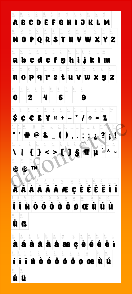 Super Friend Font letter style preview