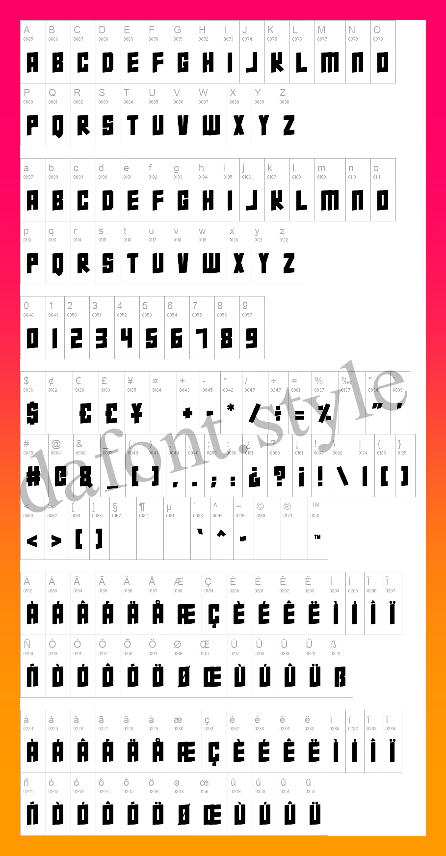 Super Squad Font letter style preview