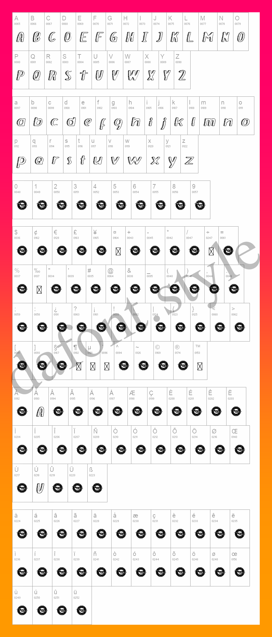 Vroom Vroom Font letter style preview