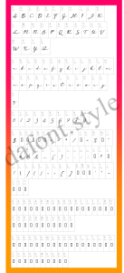 A Auto Signature Font letter style preview