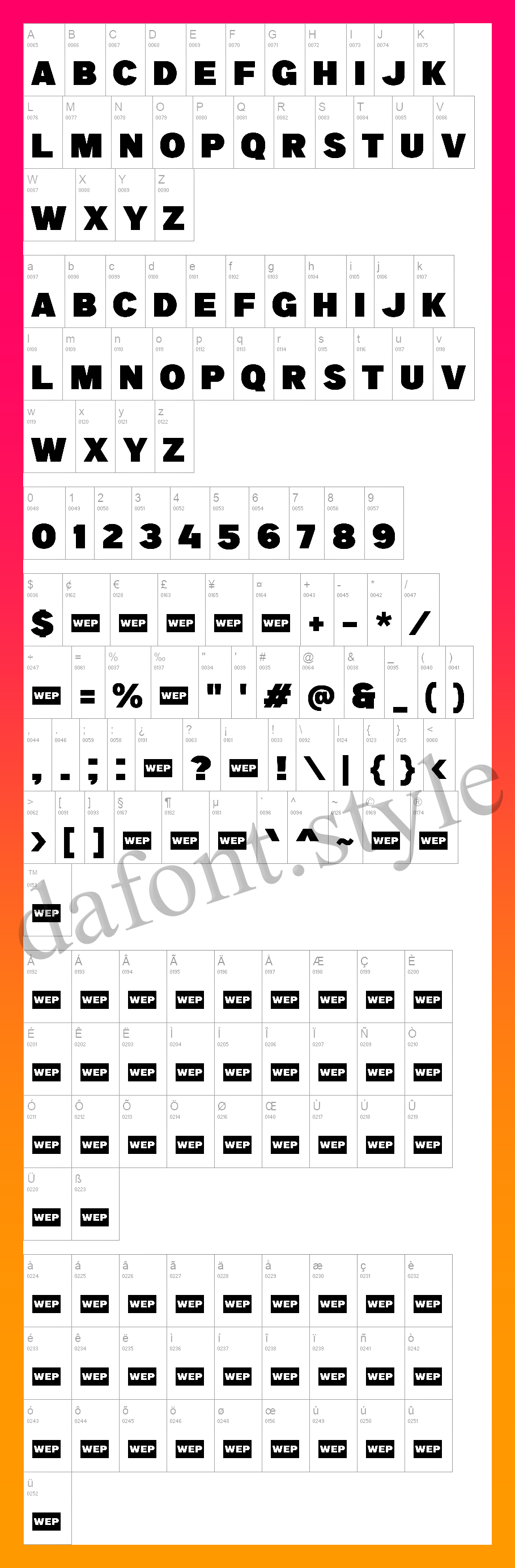 A big deal Font letter style preview