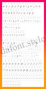 Adelia si Font letter style preview