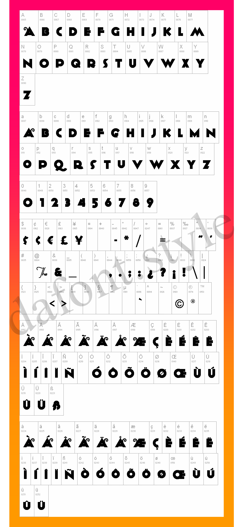 Anagram Font letter style preview