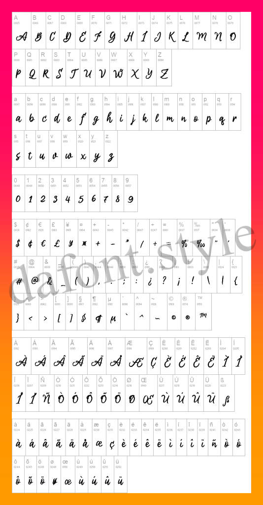 Aremoin font letter style preview