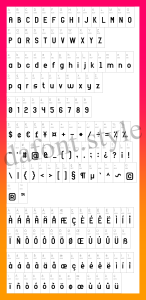 Arial Narrow 7 Font letter style preview