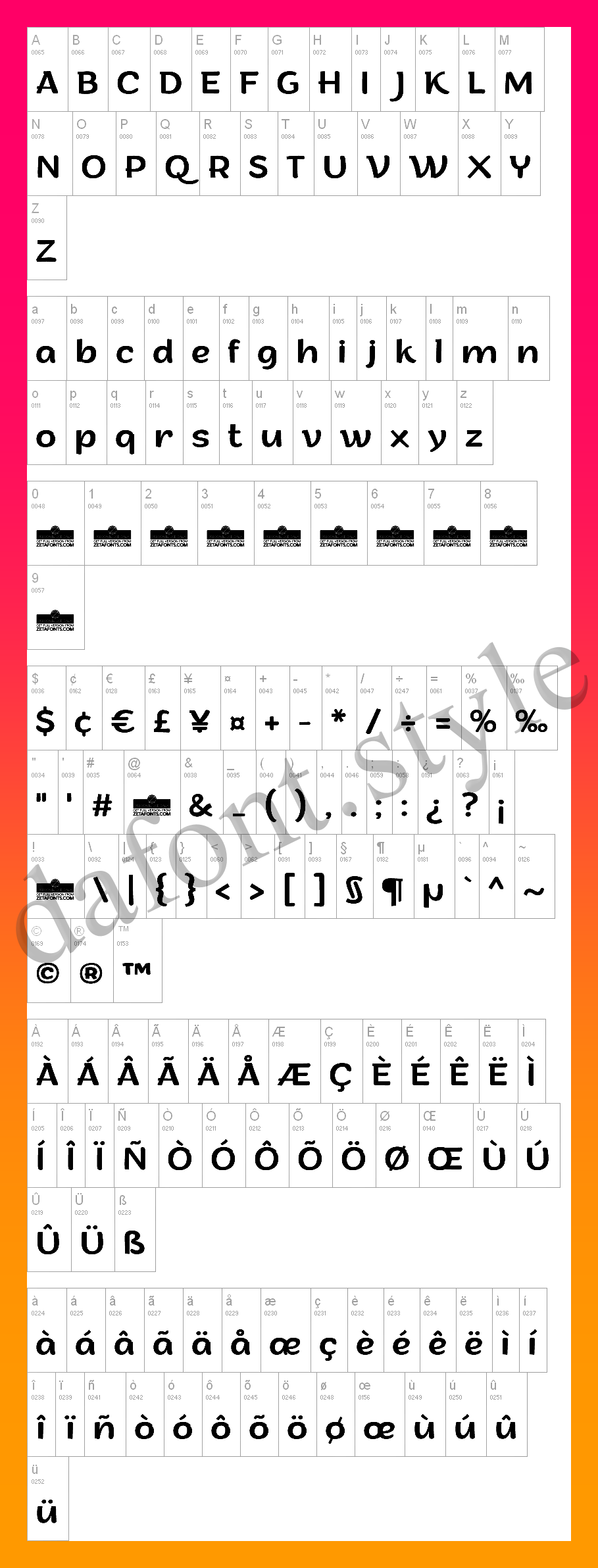 Arturo Font letter style preview