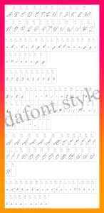 August Script Font letter style preview