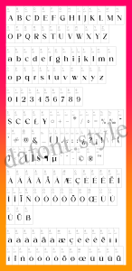 Aurora Font letter style preview