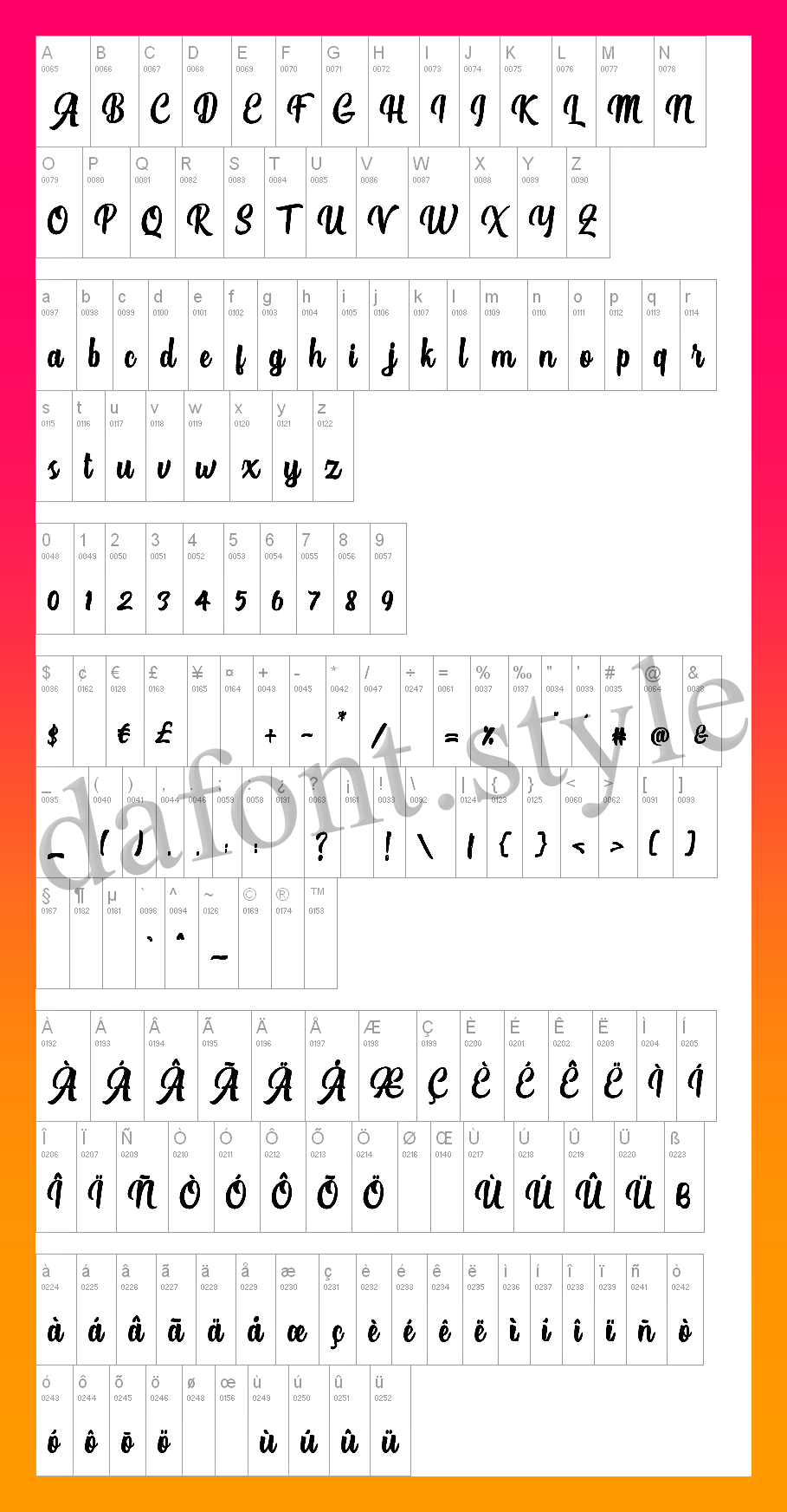 Authentic Script Font letter style preview