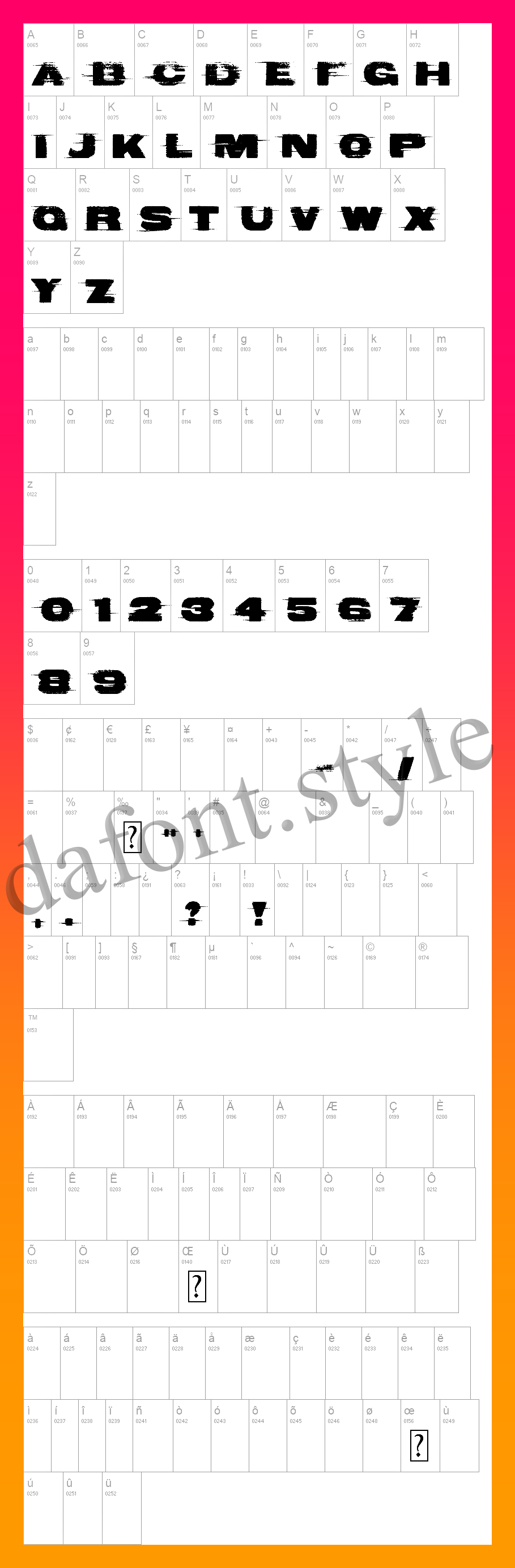 Bad Coma Font letter style preview