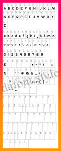Bahasa Indonesia Font letter style preview
