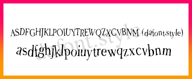 Beetlejuice Font letter style preview