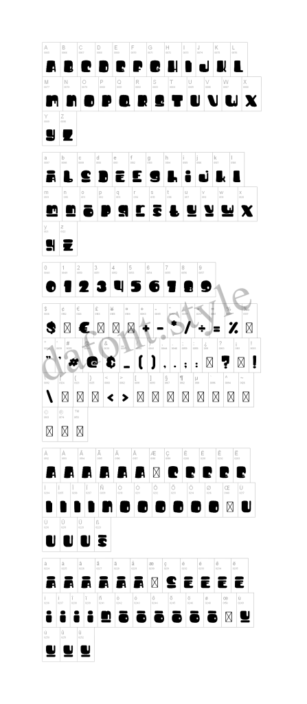 Bigfoot font letter style preview