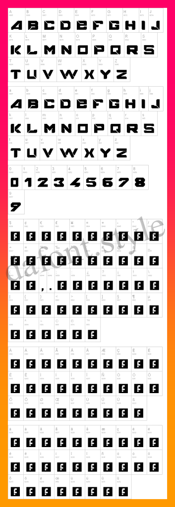 Bigmacca font letter style preview