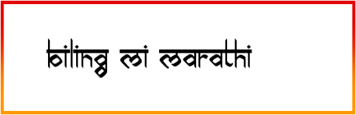 Biling Mi Marathi Font style download