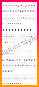 Birds of Paradise Font letter style preview