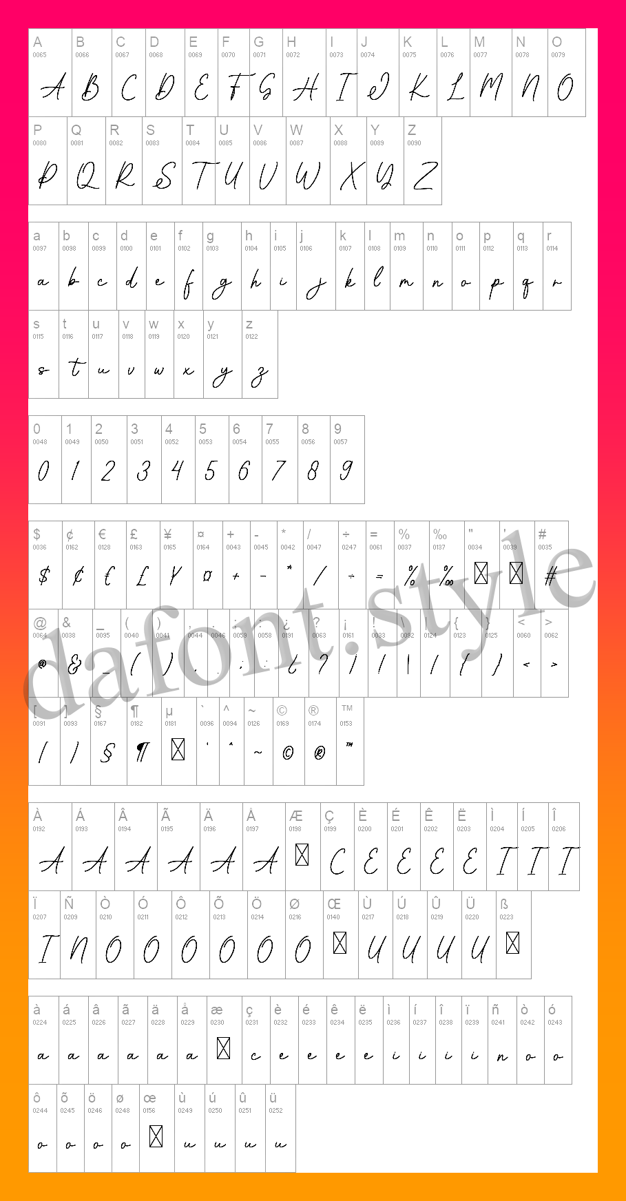 Brittany Font letter style preview