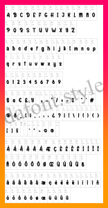Bubble Love Font letter style preview