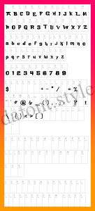 Buka Bird Font letter style preview