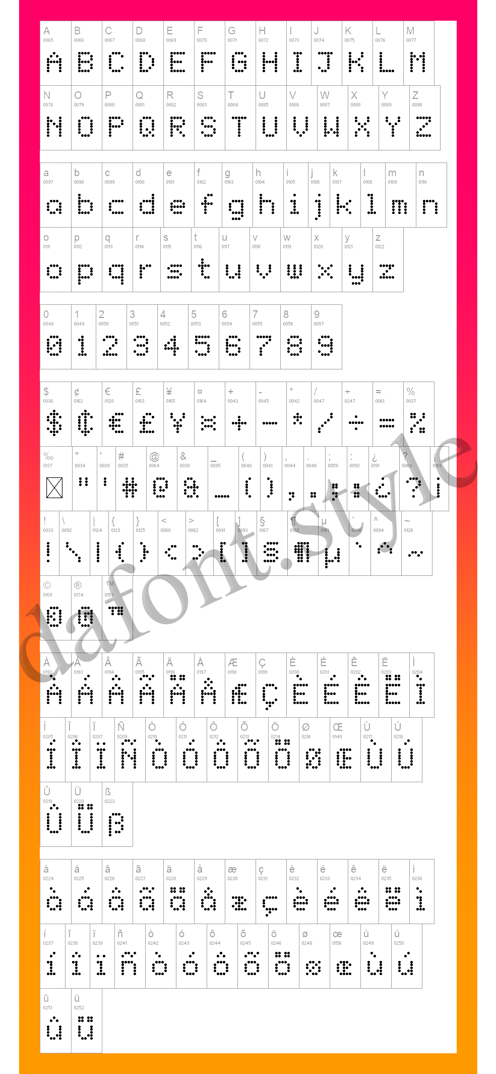 Bus Stop Font letter style preview