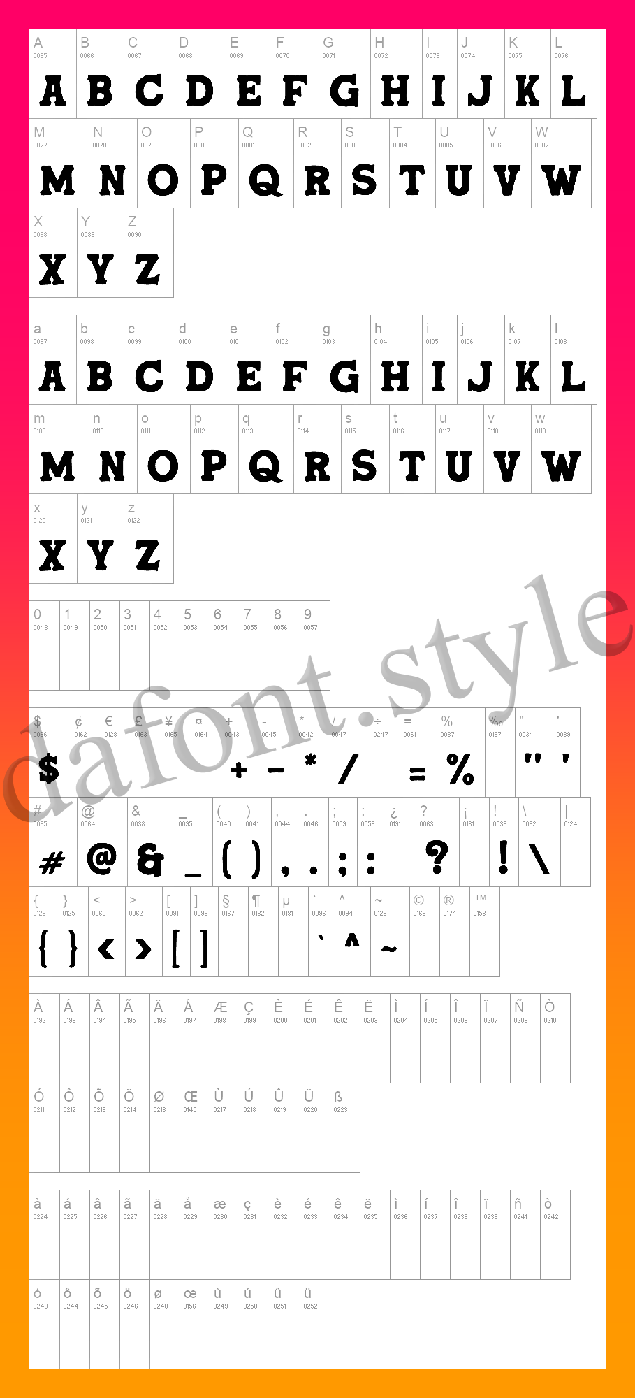 Calvous Font letter style preview
