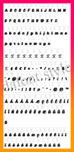 Caprica Script Font letter style preview