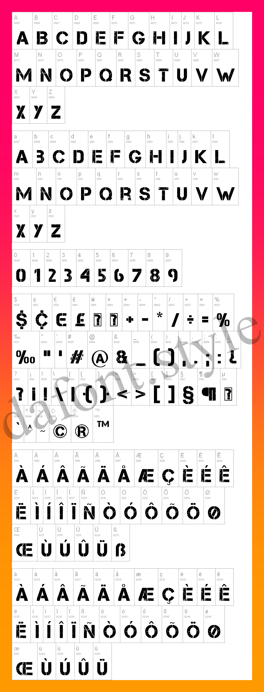 Capture it Font letter style preview