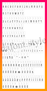 Cheria heart font letter style preview