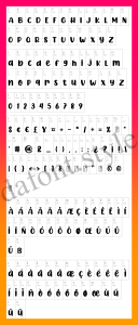 Chicken Pie Font letter style preview