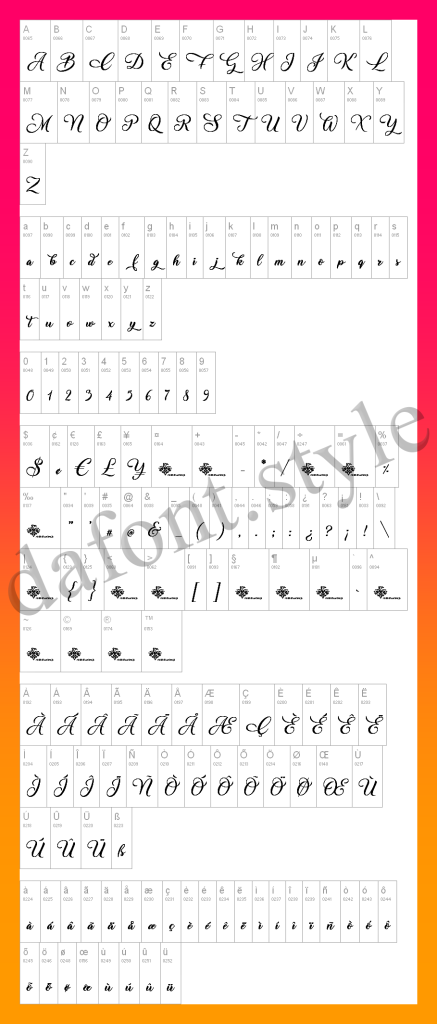 Christmas Wish Font letter style preview