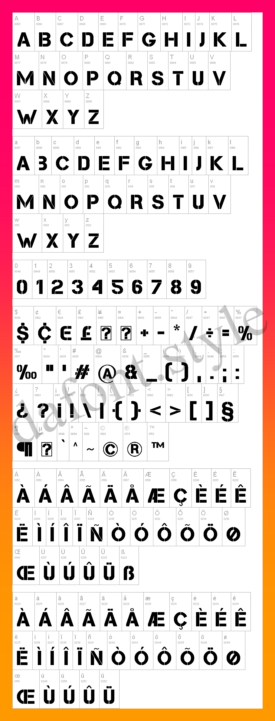 Cleanwork Font letter style preview