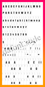 DCC Ash Font letter style preview