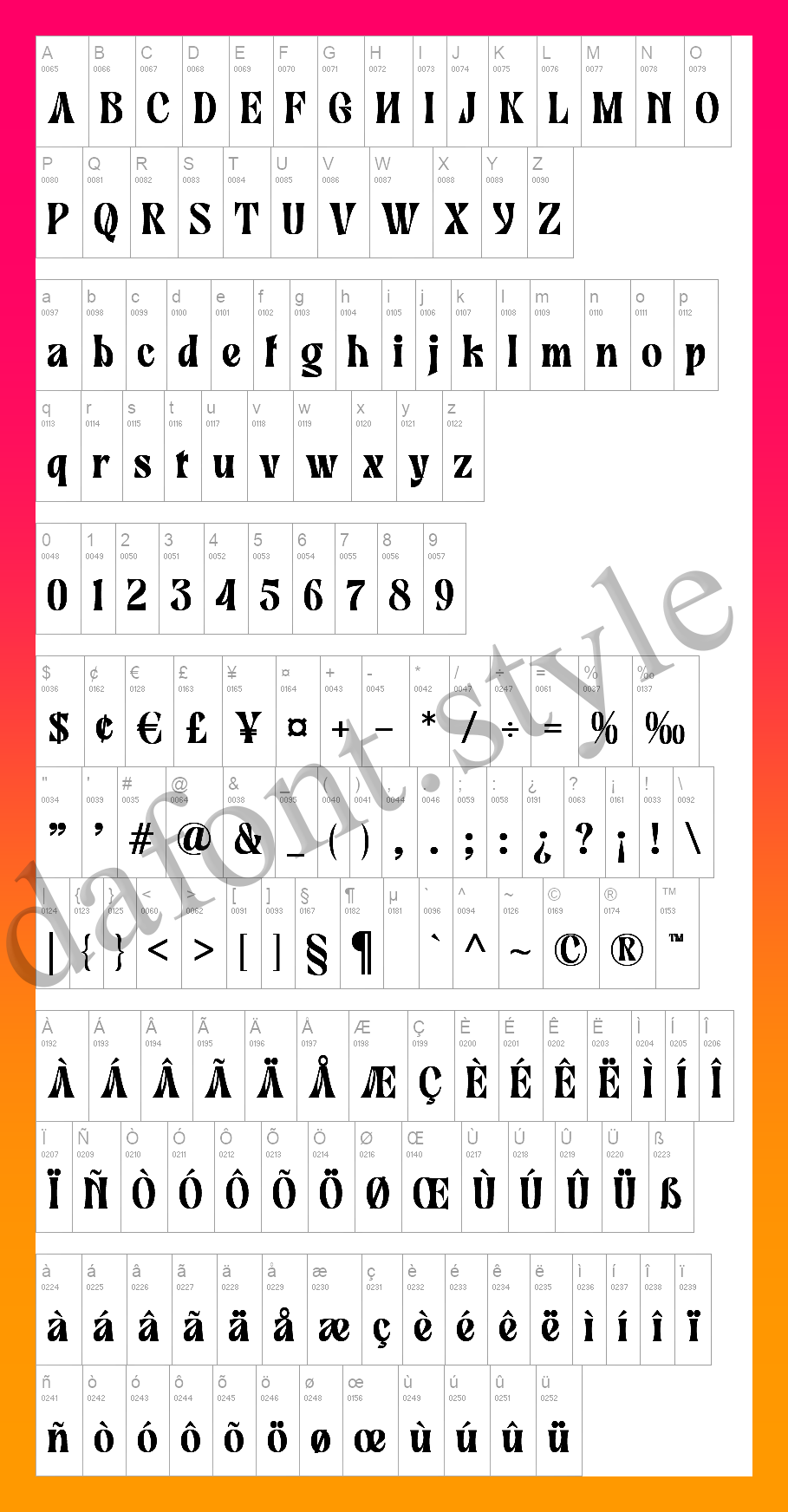 Dalton Marine Font letter style preview