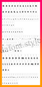 Dark Musroom Font letter style preview