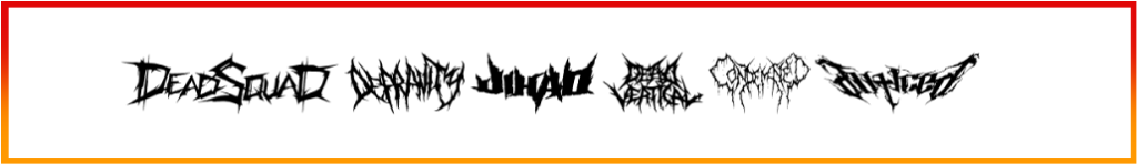 DeathMetal Logo Font Download, Death Metal Font