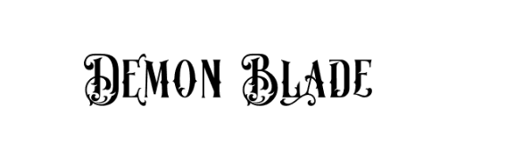 Demon Blade font style download