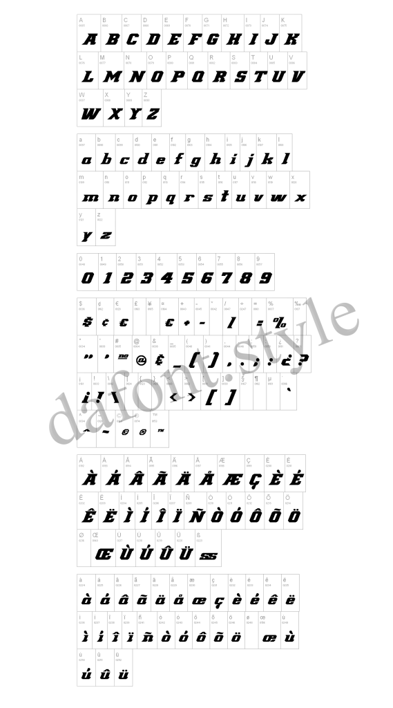 Demonized font letter style preview
