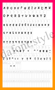 Devanagarish Font letter style preview