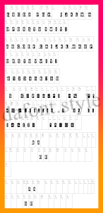 Dharma Punk Font letter style preview