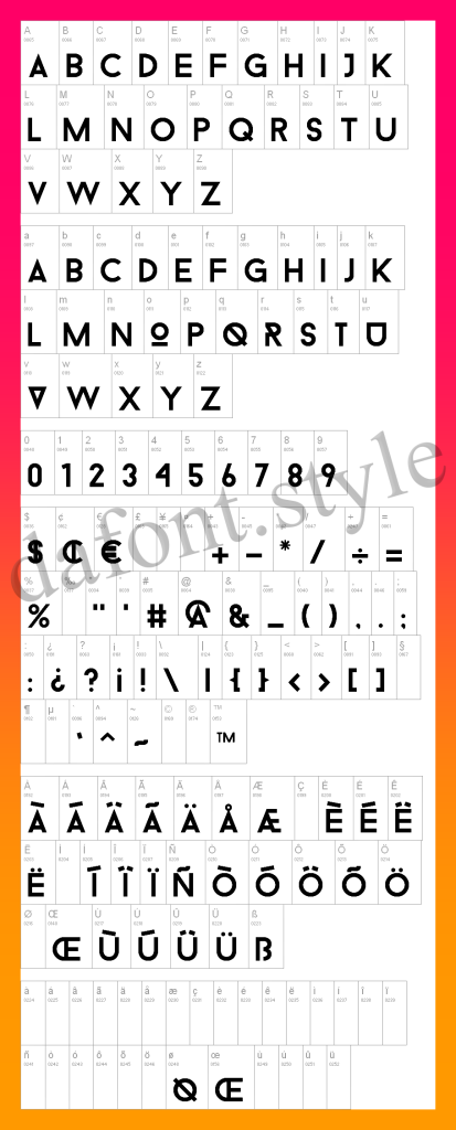 Droidiga Font letter style preview